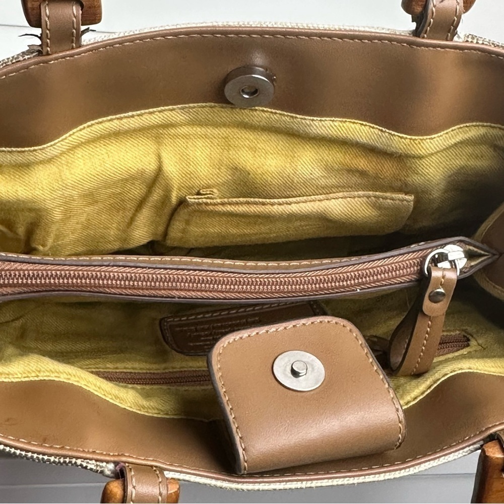 Relic Fossil Vintage Style Wood Handle
Canvas Handbag Boho Beachy - Picture 7 of 11